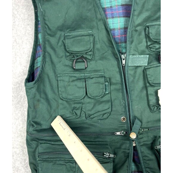 Rio Bravo Vest Mens M Green Cotton Multi-Pocket Utility Outdoor Fishing - Picture 16 of 16